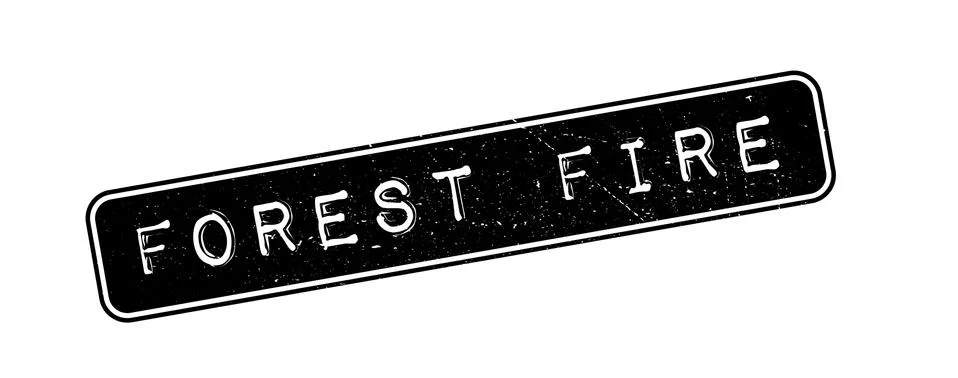 Forest Fire rubber stamp Stock Illustration