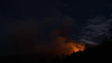 Forest Fire Time Lapse Stock Footage 100933750
