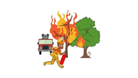 Forest fires danger animation 스톡 동영상 96995628