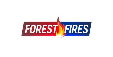 Forest fires, news headline, vector illustration Stock Illustration