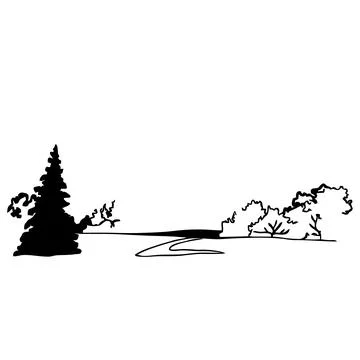 Forest flat icon Stock Illustration