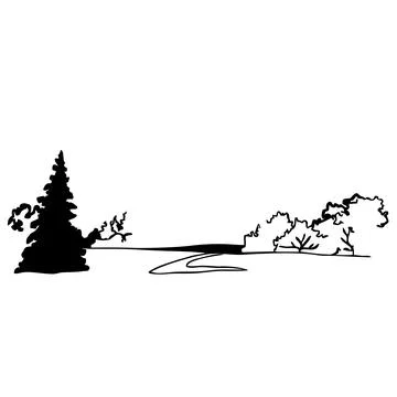 Forest flat icon Stock Illustration