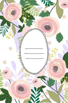 Forest floral vector design frame. Berries, fern plants. Colorful objects set Stock Illustration