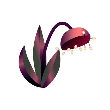 Forest flowers vector Illustrazione stock