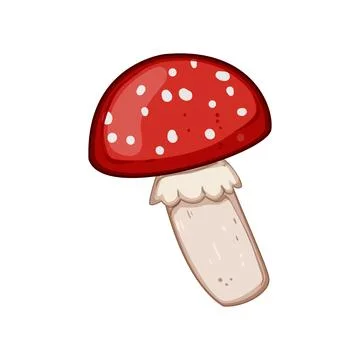 Forest fly agaric cartoon vector illustration イラスト素材
