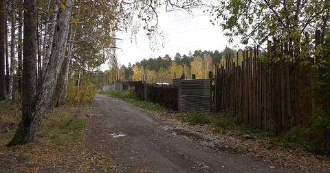 Forest garden fence Stock Footage 102202646