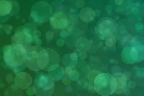Forest green abstract defocused background, circle shape bokeh pattern. Stock Illustration