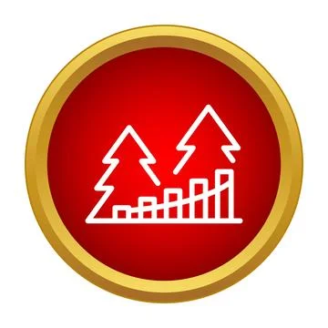 Forest growth chart showing environmental sustainability progress 스톡 일러스트