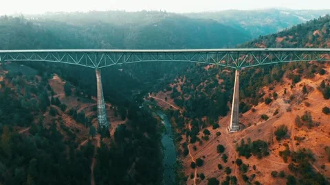 Forest Hill Bridge (Aerial) Shot Stock Footage
