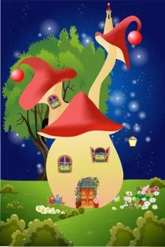 Forest house Stock Illustration