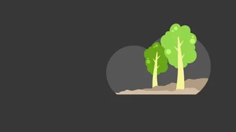 Forest icon animation with flatdesign for landing page Stock Footage 272578009