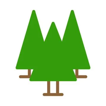 Forest icon, simple tree illustration. Concept of nature, environment, and .. Stock Illustration