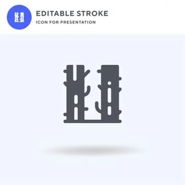 Forest icon vector, filled flat sign, solid pictogram isolated on white, logo Stock Illustration