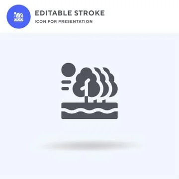 Forest icon vector, filled flat sign, solid pictogram isolated on white, logo Stock Illustration