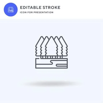Forest icon vector, filled flat sign, solid pictogram isolated on white, logo 스톡 일러스트