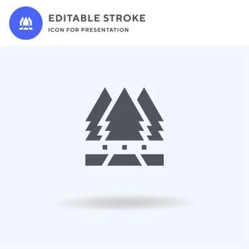 Forest icon vector, filled flat sign, solid pictogram isolated on white, logo Stockillustratie