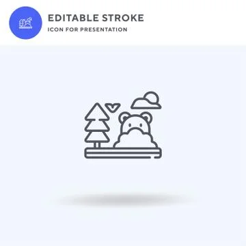 Forest icon vector, filled flat sign, solid pictogram isolated on white, logo Stockillustratie