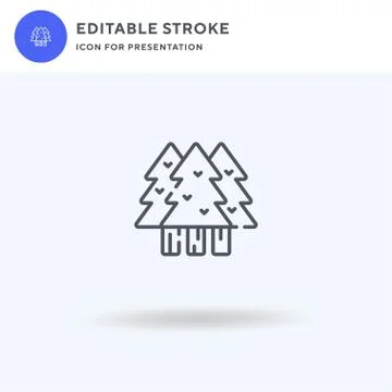 Forest icon vector, filled flat sign, solid pictogram isolated on white, logo 库存插图