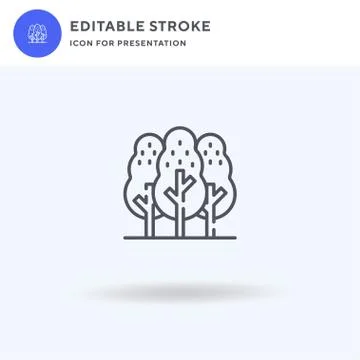 Forest icon vector, filled flat sign, solid pictogram isolated on white, logo Stock Illustration