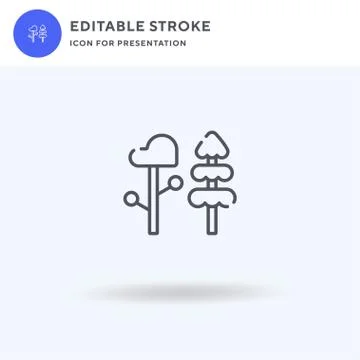 Forest icon vector, filled flat sign, solid pictogram isolated on white, logo 库存插图