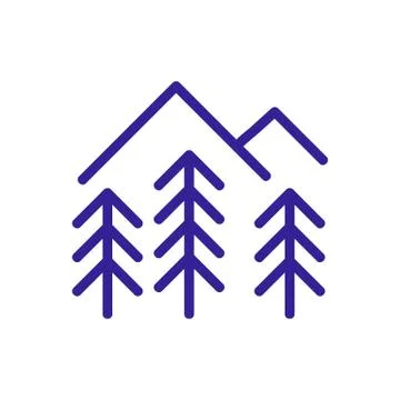 Forest icon vector. Isolated contour symbol illustration Illustration