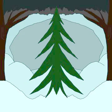 Forest lake Stock Illustration