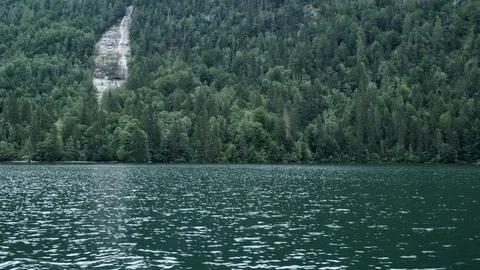 From the forest to the lake motion shot Video stock 116270143