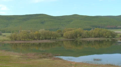 Forest lake in the valley Stock Footage 31810568