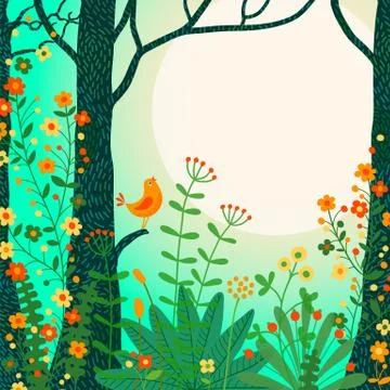 Forest landscape. Stock Illustration