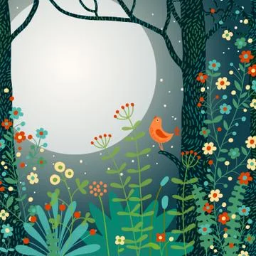 Forest landscape. Stock Illustration