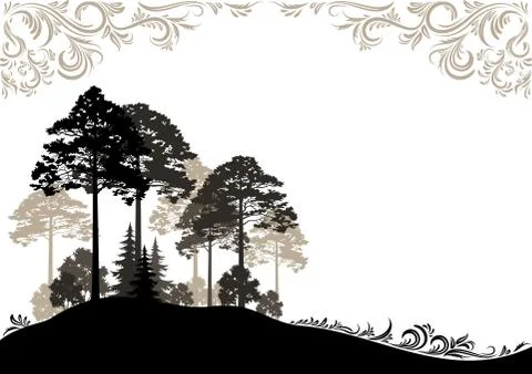 Forest Landscape Stock Illustration
