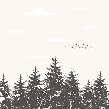 Forest landscape5 Illustrazione stock