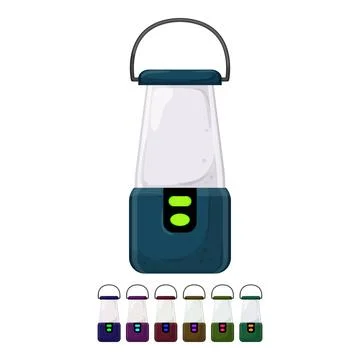 Forest lantern camp lamp cartoon vector graphic Stock Illustration