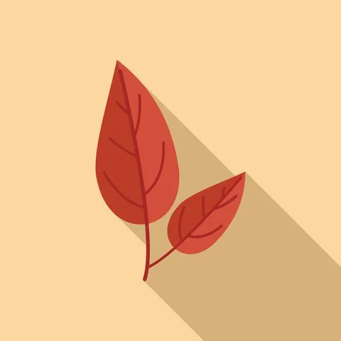 Forest leaf icon flat vector. Autumn fall 스톡 일러스트