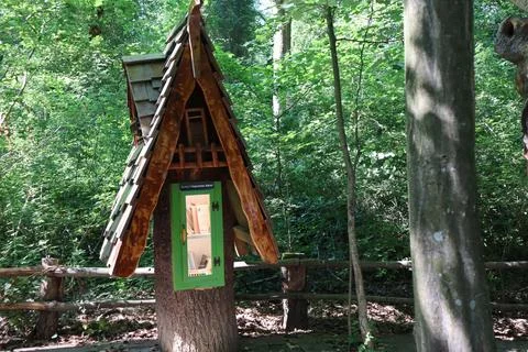 Forest Library in Ormanya Natural Park Stock Photos