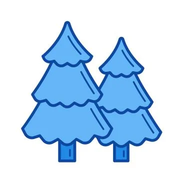 Forest line icon. 스톡 일러스트