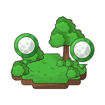 Forest location illustration Stock Illustration