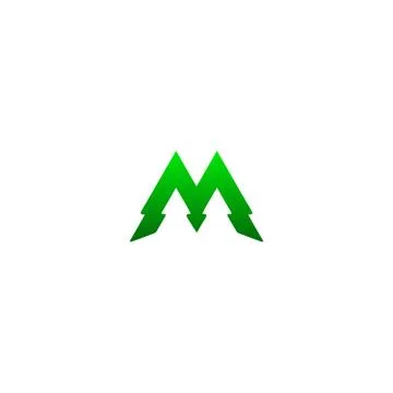 Forest m letter Illustrazione stock