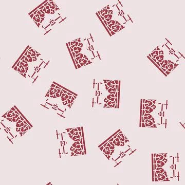 Forest management drone glyph seamless pattern Illustrazione stock