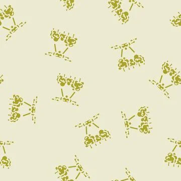 Forest management drone glyph vector seamless pattern Stock Illustration