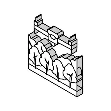 Forest management drone isometric icon vector illustration Stock Illustration