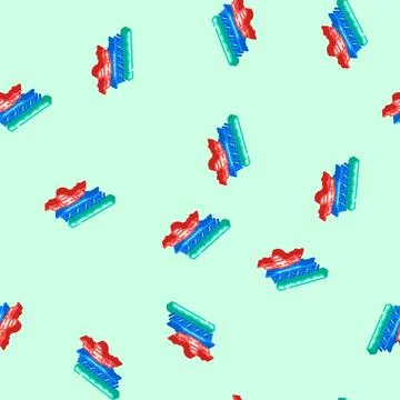Forest management drone isometric icon seamless pattern イラスト素材