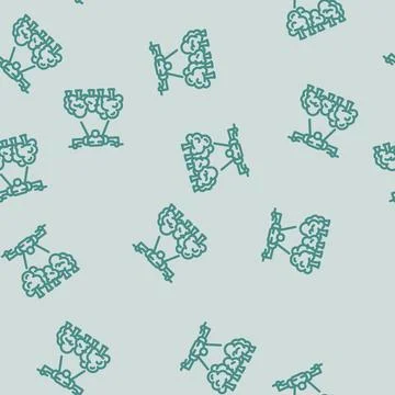 Forest management drone line vector seamless pattern Illustrazione stock