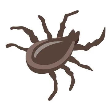 Forest mite icon, isometric style Stock Illustration
