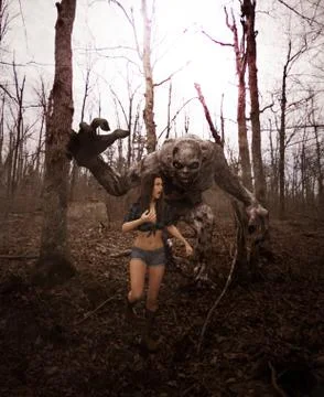 Forest of a monster Illustrazione stock