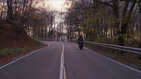 Forest moto CafeRacer Stock Footage 138118902