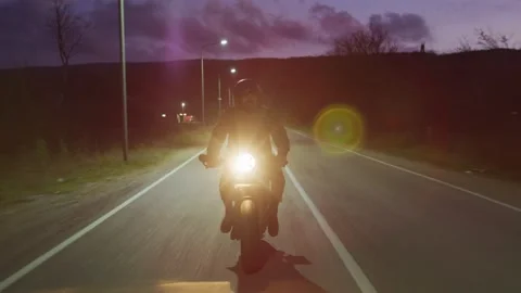 Forest moto CafeRacer Stock Footage 138119640