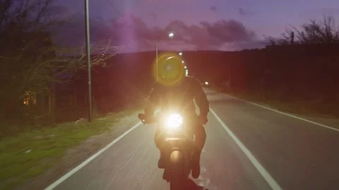 Forest moto CafeRacer Stock Footage 138119774