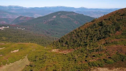 Forest mountains in fall Stock Footage 255101302