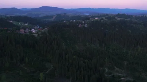 Forest mountains in fall Stock Footage 255101934